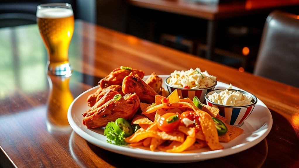 football snacks and shared platters