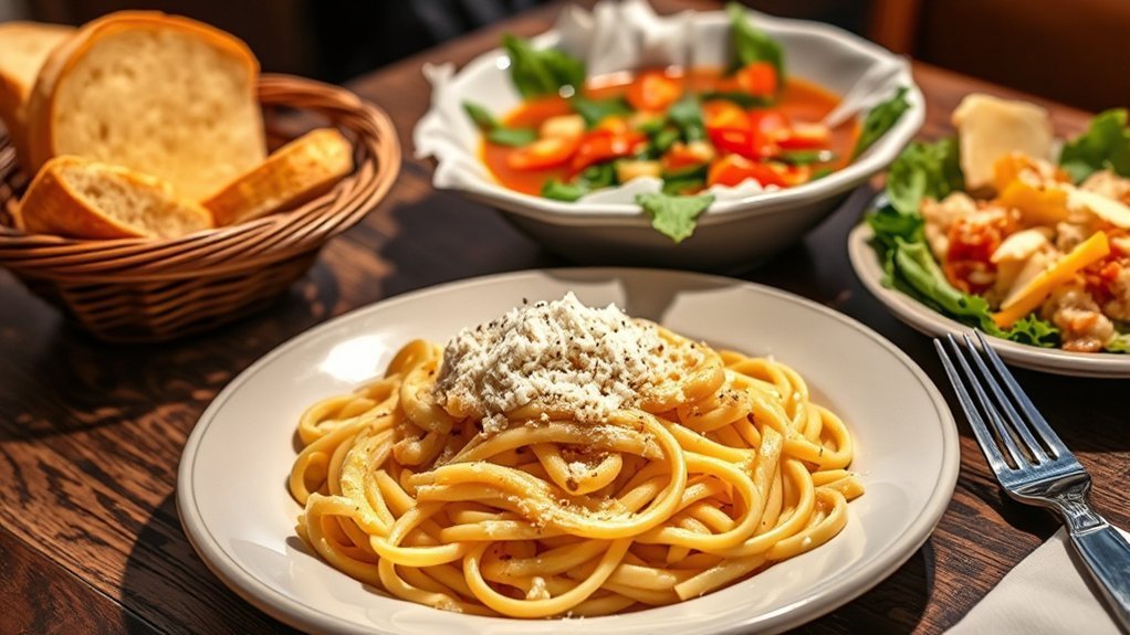 popular pasta and chicken